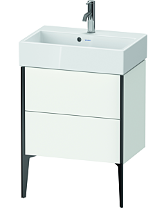 Duravit XViu Waschtisch-Unterschrank XV44580B218 58,4x38,4x49,3cm, 2 Auszüge, schwarz matt, weiß matt