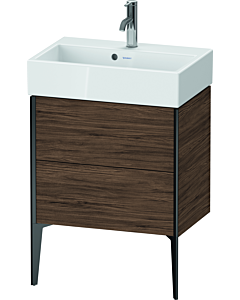 Duravit Meuble sous-vasque XViu XV44580B221 58,4x38,4x49,3cm, 2 coulissants, noir mat, noyer foncé