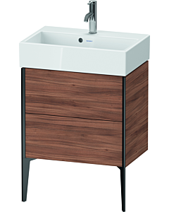 Duravit XViu vanity unit XV44580B279 58.4x38.4x49.3cm, 2 pull-outs, matt black, natural walnut