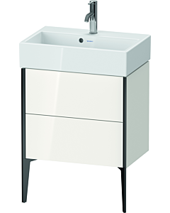 Duravit XViu Waschtisch-Unterschrank XV44580B285 58,4x38,4x49,3cm, 2 Auszüge, schwarz matt, weiß hochglanz