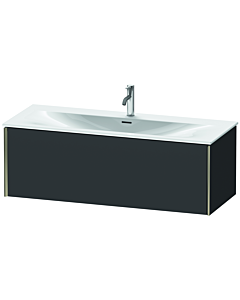 Duravit XViu vanity unit XV40360B180 121 x 39.7 x 48 cm, graphite super matt, 2000 pull-out, champagne matt