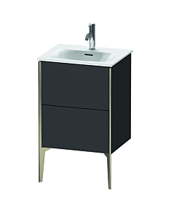 Duravit XViu Waschtisch-Unterschrank XV40690B180 51x42x59,1cm, 2 Auszüge, champagner matt, graphit supermatt