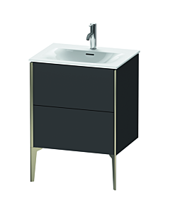 Duravit Meuble sous-vasque XViu XV43000B180 61 x 59, 2000 x 48 cm, graphite super mat, 2 coulissants, champagne mat