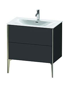 Duravit Meuble sous-vasque XViu XV43020B180 81 x 59, 2000 x 48 cm, graphite super mat, 2 coulissants, champagne mat