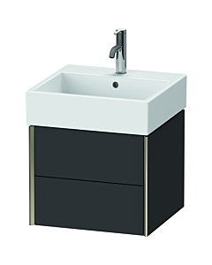 Duravit XViu vanity unit XV43330B180 48.4 x 39.7 x 45.4 cm, graphite super matt, 2 drawers, champagne matt