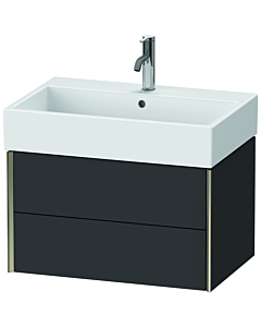 Duravit XViu vanity unit XV43350B180 68.4 x 39.7 x 45.4 cm, graphite super matt, 2 drawers, champagne matt