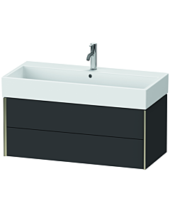 Duravit XViu vanity unit XV43370B180 98.4 x 39.7 x 45.4 cm, graphite super matt, 2 drawers, champagne matt