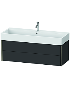 Duravit XViu vanity unit XV43380B180 118.4 x 39.7 x 45.4 cm, graphite super matt, 2 drawers, champagne matt