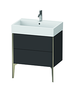 Duravit XViu Waschtisch-Unterschrank XV45350B180 68,4 x 49,3 x 45,4 cm, graphit supermatt, 2 Auszüge, champagner matt