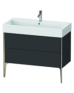 Duravit Meuble sous-vasque XViu XV45370B180 98,4 x 49,3 x 45,4 cm, graphite super mat, 2 coulissants, champagne mat