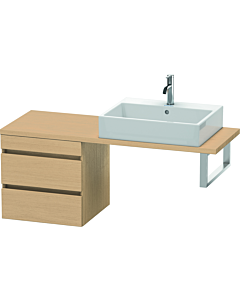 Duravit DuraStyle vasque DS532703030 50 x 47,8 cm, chêne naturel, pour console, 2 tiroirs