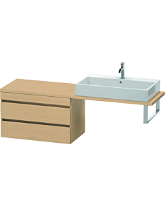 Duravit DuraStyle vasque DS532903030 80 x 47,8 cm, chêne naturel, pour console, 2 tiroirs