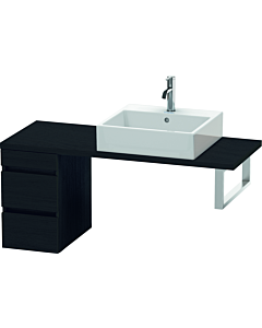 Duravit DuraStyle Waschtisch-Unterschrank DS532501616 30 x 47,8 cm, Eiche schwarz, für Konsole, 2 Schubkästen