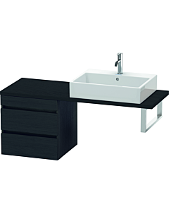 Duravit DuraStyle Waschtisch-Unterschrank DS532701616 50 x 47,8 cm, Eiche schwarz, für Konsole, 2 Schubkästen