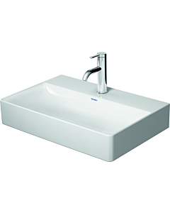 Duravit DuraSquare washbasin 2356600044 60 x 40 cm, without overflow, with tap platform, 3 tap holes, white