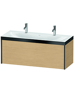 Duravit Meuble sous-vasque XViu XV4613OB230P 120x48cm, 2000 , noir mat, Rahmen P, chêne naturel