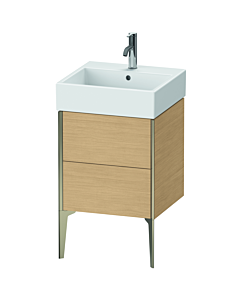 Duravit Meuble sous-vasque XViu XV45330B130 48,4 x 49,3 x 45,4 cm, chêne naturel, 2 coulissants, champagne mat
