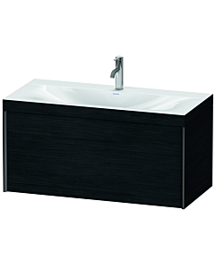 Duravit XViu vanity unit XV4611OB216C 100x48cm, 2000 pull-out, 2000 tap hole, matt black, Rahmen C, black oak
