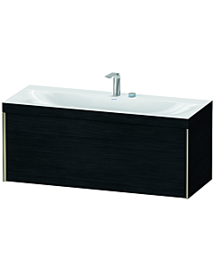 Duravit Meuble sous-vasque XViu XV4612EB116C 120x48cm, 2000 , 2 trous pour robinetterie, champagne mat, Rahmen C, chêne noir
