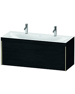 Duravit XViu vanity unit XV4613OB116C 120x48cm, 2000 pull-out, matt champagne, Rahmen C, black oak