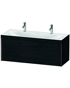 Duravit XViu vanity unit XV4613OB216C 120x48cm, 2000 pull-out, black matt, Rahmen C, black oak