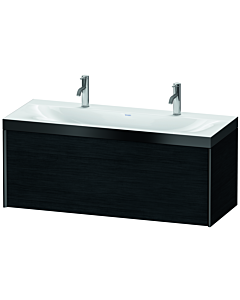 Duravit XViu vanity unit XV4613OB216P 120x48cm, 2000 pull-out, black matt, Rahmen P, black oak