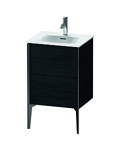 Duravit Meuble sous-vasque XViu XV40690B216 51x42x59,1cm, 2 coulissants, noir mat, chêne noir