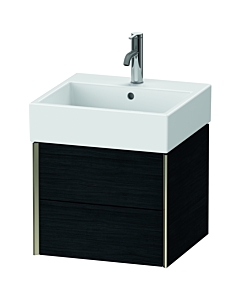 Duravit XViu vanity unit XV43330B116 48.4 x 39.7 x 45.4 cm, black oak, 2 drawers, matt champagne