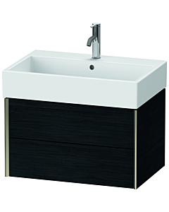 Duravit XViu vanity unit XV43350B116 68.4 x 39.7 x 45.4 cm, black oak, 2 drawers, matt champagne