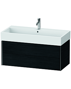 Duravit XViu Waschtisch-Unterschrank XV43370B216 98,4 x 39,7 x 45,4 cm, Eiche schwarz, 2 Schubkästen, schwarz matt