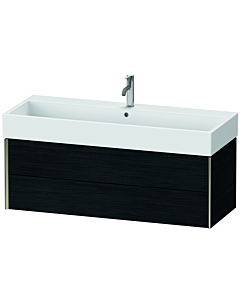 Duravit XViu vanity unit XV43380B116 118.4 x 39.7 x 45.4 cm, black oak, 2 drawers, matt champagne