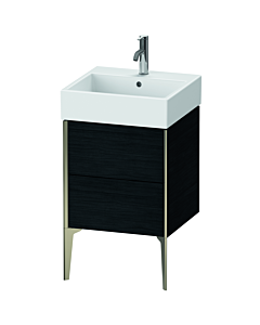 Duravit XViu Waschtisch-Unterschrank XV45330B116 48,4 x 49,3 x 45,4 cm, Eiche schwarz, 2 Auszüge, champagner matt