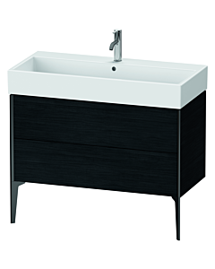 Duravit XViu Waschtisch-Unterschrank XV45370B216 98,4 x 49,3 x 45,4 cm, Eiche schwarz, 2 Auszüge, schwarz matt
