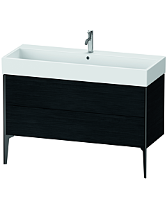 Duravit XViu vanity unit XV45380B216 118.4 x 49.3 x 45.4 cm, black oak, 2 pull-outs, matt black
