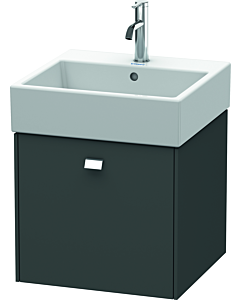 Duravit Brioso Waschtischunterbau BR405201049 484x459mm, Graphit Matt, 1 Auszug, Griff Chrom