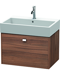Duravit Brioso Waschtischunterbau BR405401079 684x459mm, Nussbaum Natur/Chrom, 1 Auszug