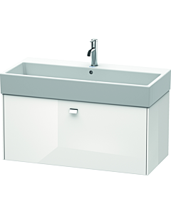 Duravit Brioso Waschtischunterbau BR405601022 984x459mm, Weiß Hochglanz, 1 Auszug, Griff Chrom