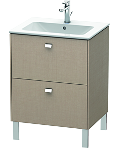 Duravit Brioso Waschtischunterbau BR440101075 620x479mm, Leinen, 2 Auszüge, Griff Chrom