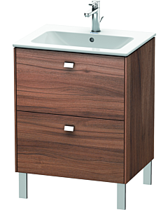 Duravit Brioso Waschtischunterbau BR440101079 620x479mm, Nussbaum Natur/Chrom, 2 Auszüge