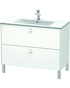 Duravit meuble sous-vasque Brioso BR440301018 1020x479mm, Weiß Matt , 2 tiroirs, poignée chromée