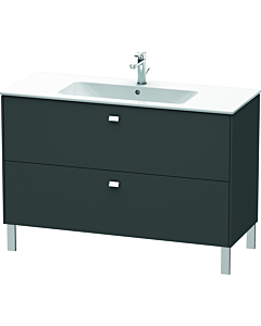 Duravit Brioso BR440401049 1220x479mm, Graphit Matt , 2 Graphit Matt , poignée chromée