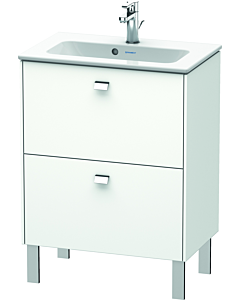 Duravit Brioso Waschtischunterbau BR440601018 620x389mm, Weiß Matt, 2 Auszüge, Griff Chrom