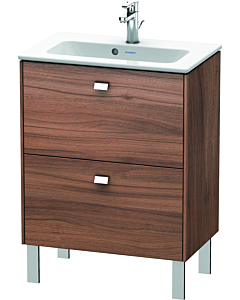 Duravit Brioso Waschtischunterbau BR440601079 620x389mm, Nussbaum Natur/Chrom, 2 Auszüge