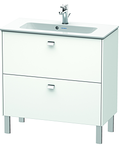 Duravit Brioso vanity unit BR440701018 820x389mm, Weiß Matt , 2 drawers, chrome handle