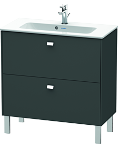 Duravit Brioso BR440701049 820x389mm, grapit mat, 2 tiroirs, poignée chromée