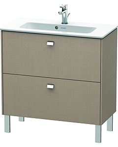 Duravit Brioso Waschtischunterbau BR440701075 820x389mm, Leinen, 2 Auszüge, Griff Chrom