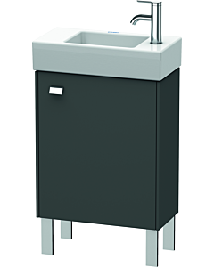 Duravit Brioso Waschtischunterbau BR4431R1049 434x239mm, Graphit Matt, Tür rechts, Griff Chrom