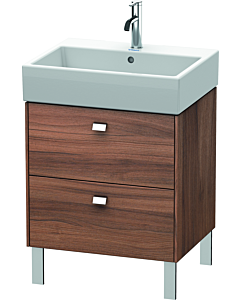 Duravit Brioso Waschtischunterbau BR443301079 584x459mm, Nussbaum Natur/Chrom, 2 Auszüge