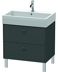 Duravit Brioso Waschtischunterbau BR443404949 684x459mm, Graphit Matt, 2 Auszüge