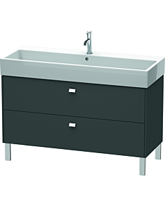 Duravit Brioso Duravit Brioso BR443701049 1184x459mm, Graphit Matt , 2 Graphit Matt , chrome handle